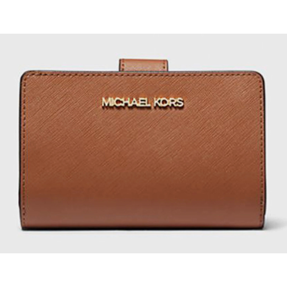 Michael Kors Medium Crossgrain Leather Wallet Luggage 35F7GTVF2L-230